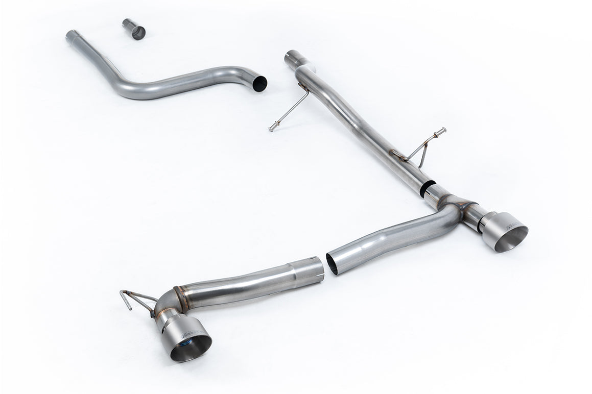Ford Fiesta MK8 1.0T ST Line (Dual Outlets) - GPF/OPF Back Non-Resonated (Louder) with Brushed Titanium GT-100 Trims