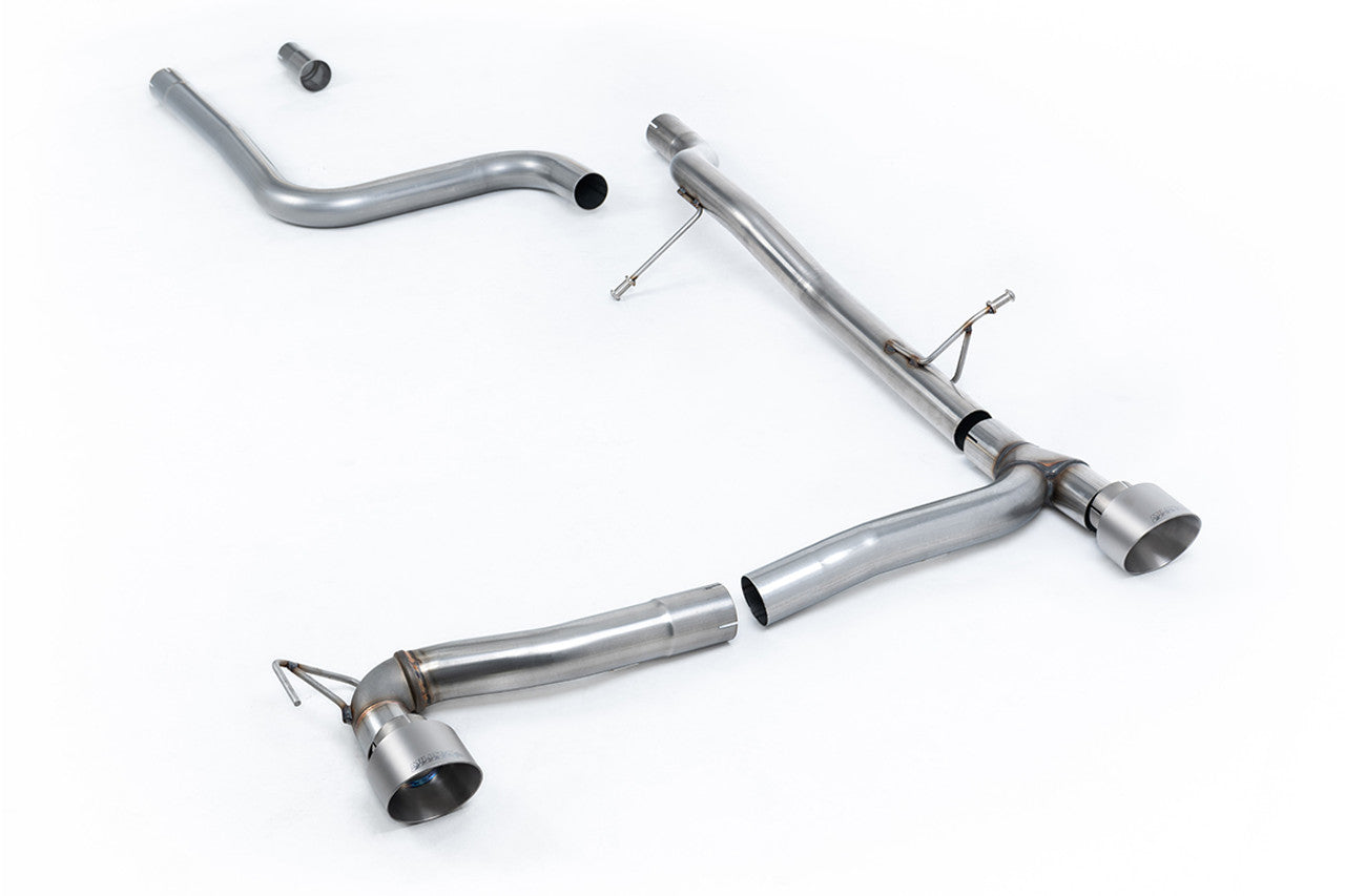 Milltek GPF/OPF Back Non-Resonated (Louder) with Brushed Titanium GT-100 Trims - Requires Maxton Diffuser - Fiesta - Mk8 1.0T EcoBoost ST-Line 3 & 5 Door (100ps & 125ps OPF/GPF Models Only) - - TMC Motorsport