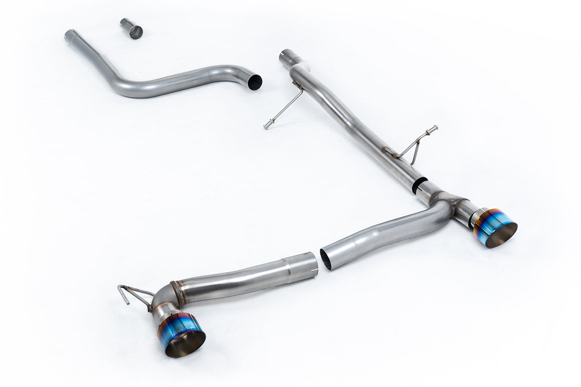 Ford Fiesta MK8 1.0T ST Line (Dual Outlets) - GPF/OPF Back Non-Resonated (Louder) with Burnt/Blue Titanium GT-100 Trims