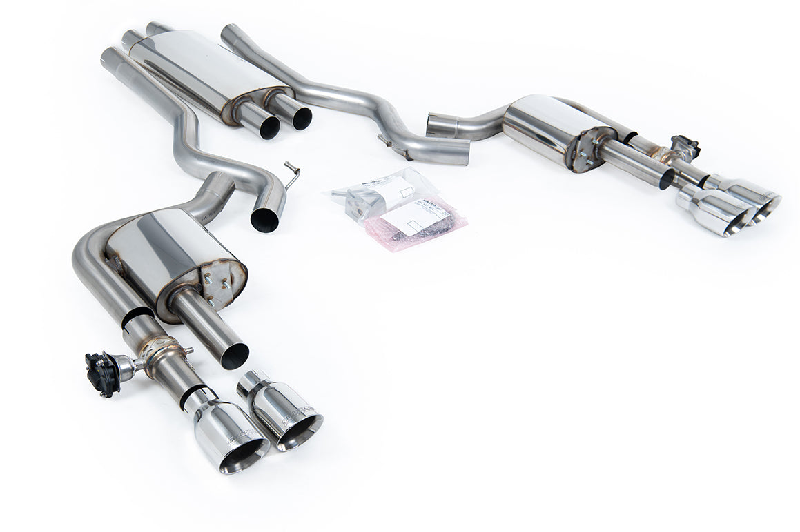 Ford Mustang 2.3 (S550/S650 Fastback) - Valved Resonated Cat-back with Polished Trims