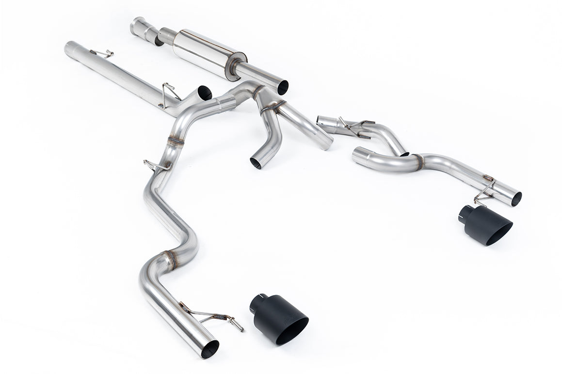 Ford F150 5.0 V8 Supercrew Tremor - Road+ Resonated Cat-back with Dual Cerakote Black Tips