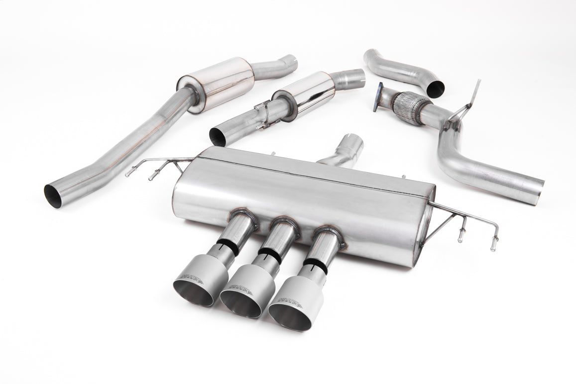 Honda Civic FK8 Type R - Resonated Cat-Back Exhaust System with 3 x Titanium GT-100 Trims