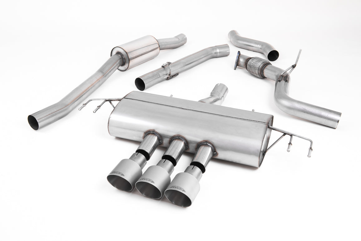 Honda Civic FK8 Type R - Part Resonated Road+ Cat Back with 3 x Titanium GT-100 Trims