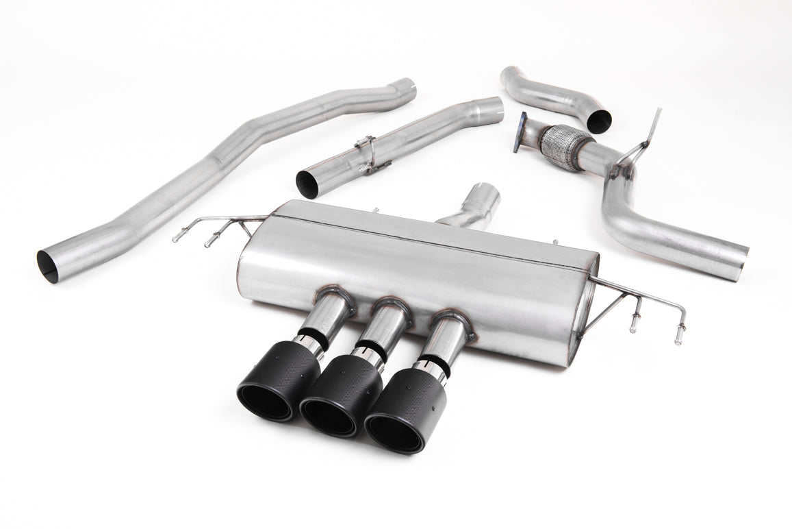 Honda Civic FK8 Type R - Non-Resonated (Louder) Cat-Back Exhaust System with 3 x Carbon Jet-100 Trims