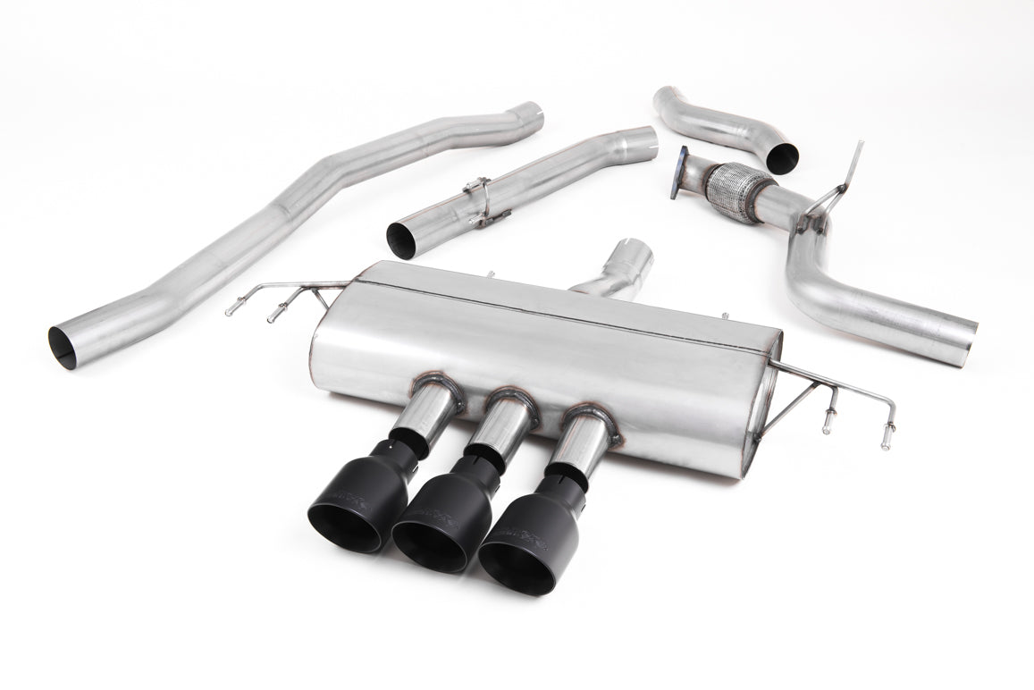 Honda Civic FK8 Type R - Non-Resonated (Louder) Cat-Back Exhaust System with 3 x Cerakote Black GT-100 Trims