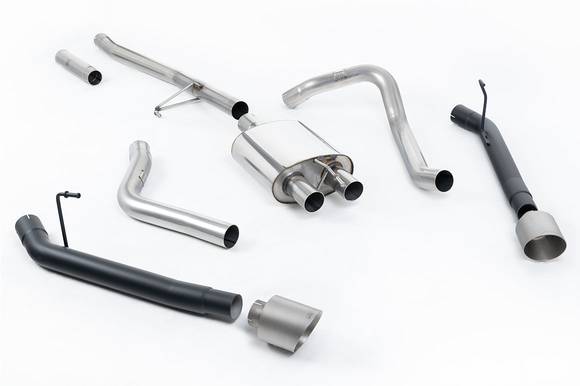 Jeep Gladiator 3.6 V6 - Rear Exit Cat Back with GT-115 Brushed Titanium Tips