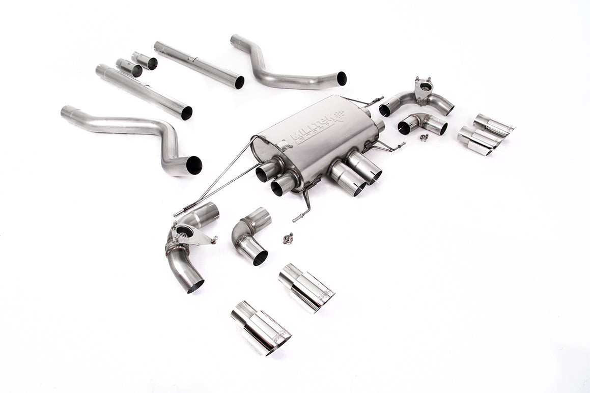 Land Rover Defender 90 5.0 V8 (GPF Models) - Non Resonated (Louder) GPF/OPF Back Valved System with Quad GT-90 Polished Trims
