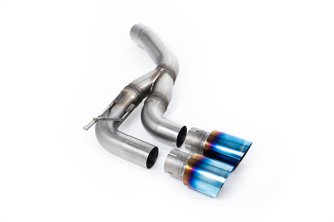 Land Rover Defender D200/250/300 90,110,130 (Diesel Models) - Rear Silencer With Twin GT-90 Burnt/Blue Titanium Trims
