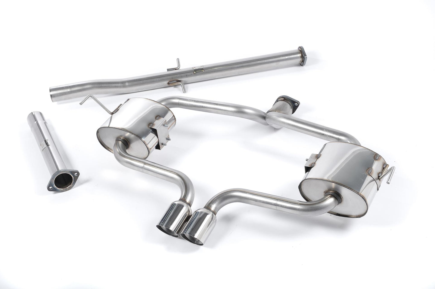 Mini Cooper S R53 - Non-Resonated (Louder) Cat-Back Exhaust System with Polished Trims