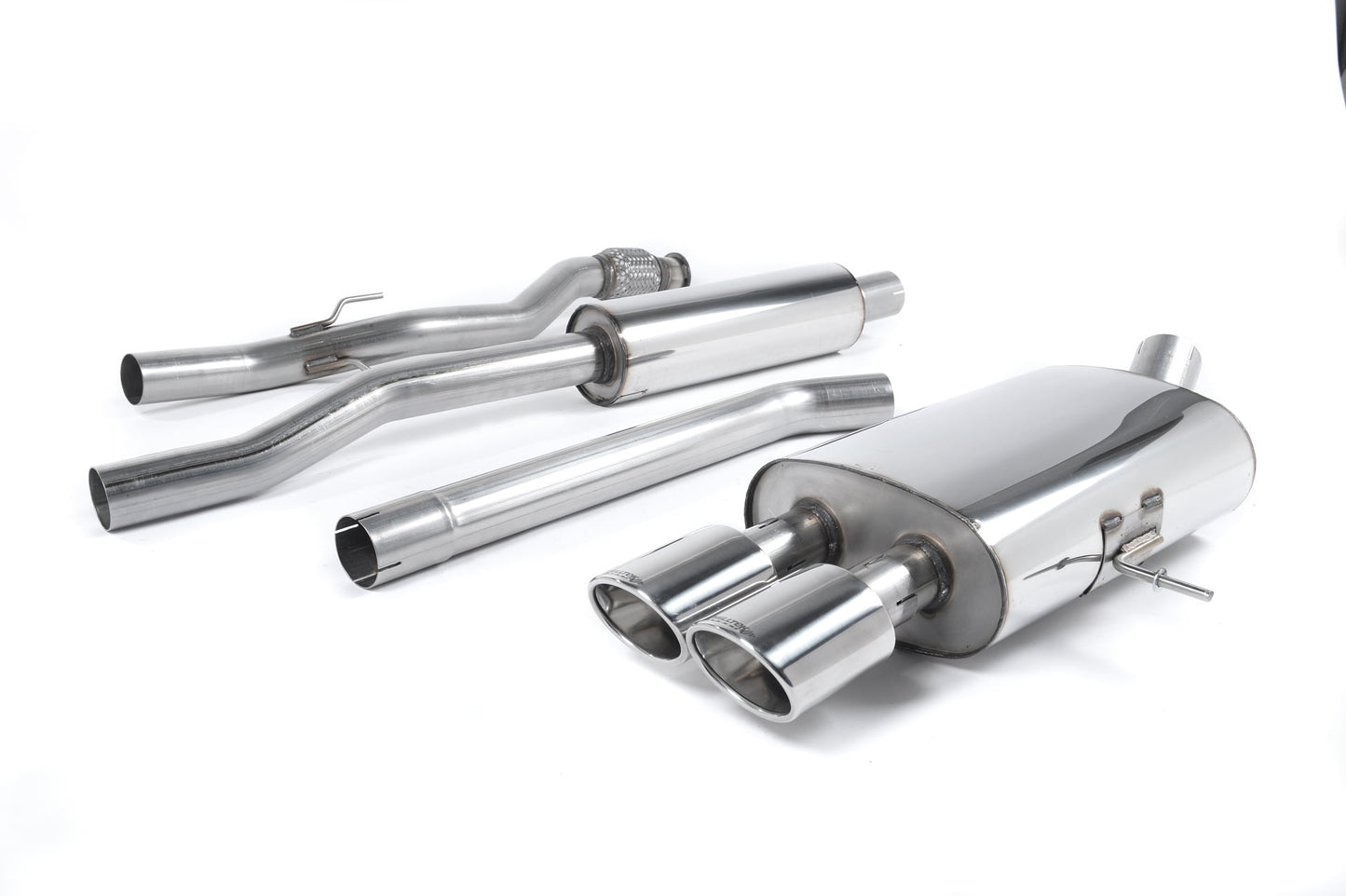 Mini Cooper S R56/R58 - Resonated (Quieter) Cat-Back Exhaust System with Twin Oval Tailpipes