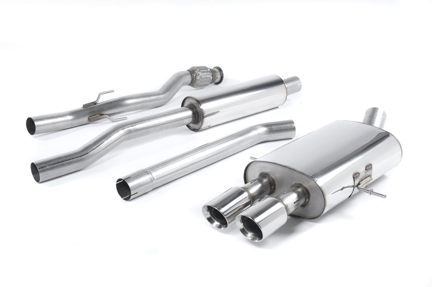 Mini Cooper S R56/R58 - Resonated (Quieter) Cat-Back Exhaust System with Twin Round Tailpipes