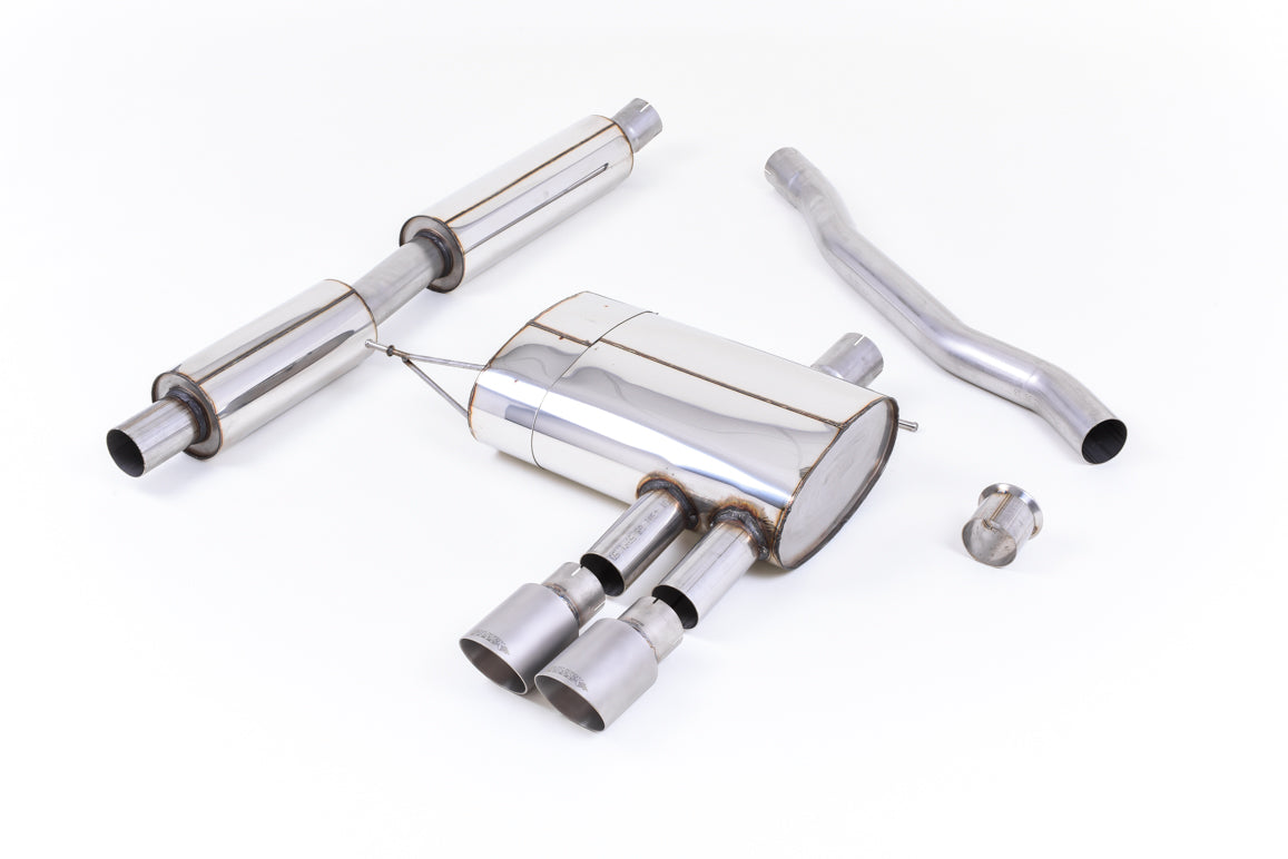 Mini Cooper S F56 - Resonated (Quieter) Cat-Back Exhaust System with Titanium Tips