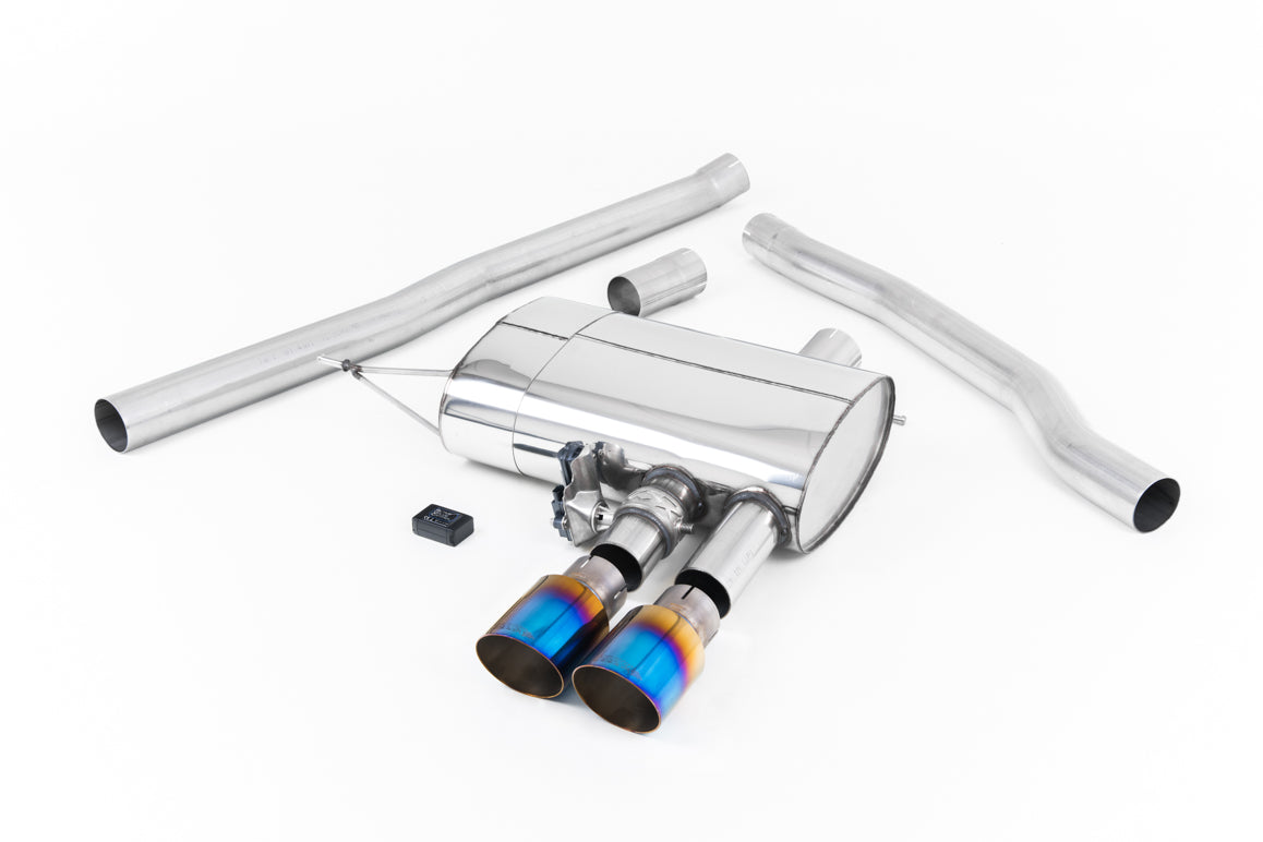 Mini Cooper S F56 - Valved & Non-Resonated (Louder) Cat-Back Exhaust System with Burnt Titanium Tips
