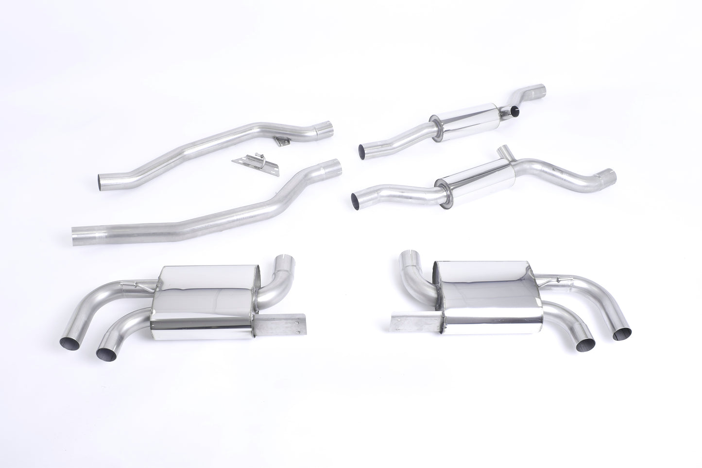 Porsche Cayenne 958 Turbo V8 (Pre-Facelift) - Resonated (Quieter) Cat-Back Exhaust System - Uses OE Tips