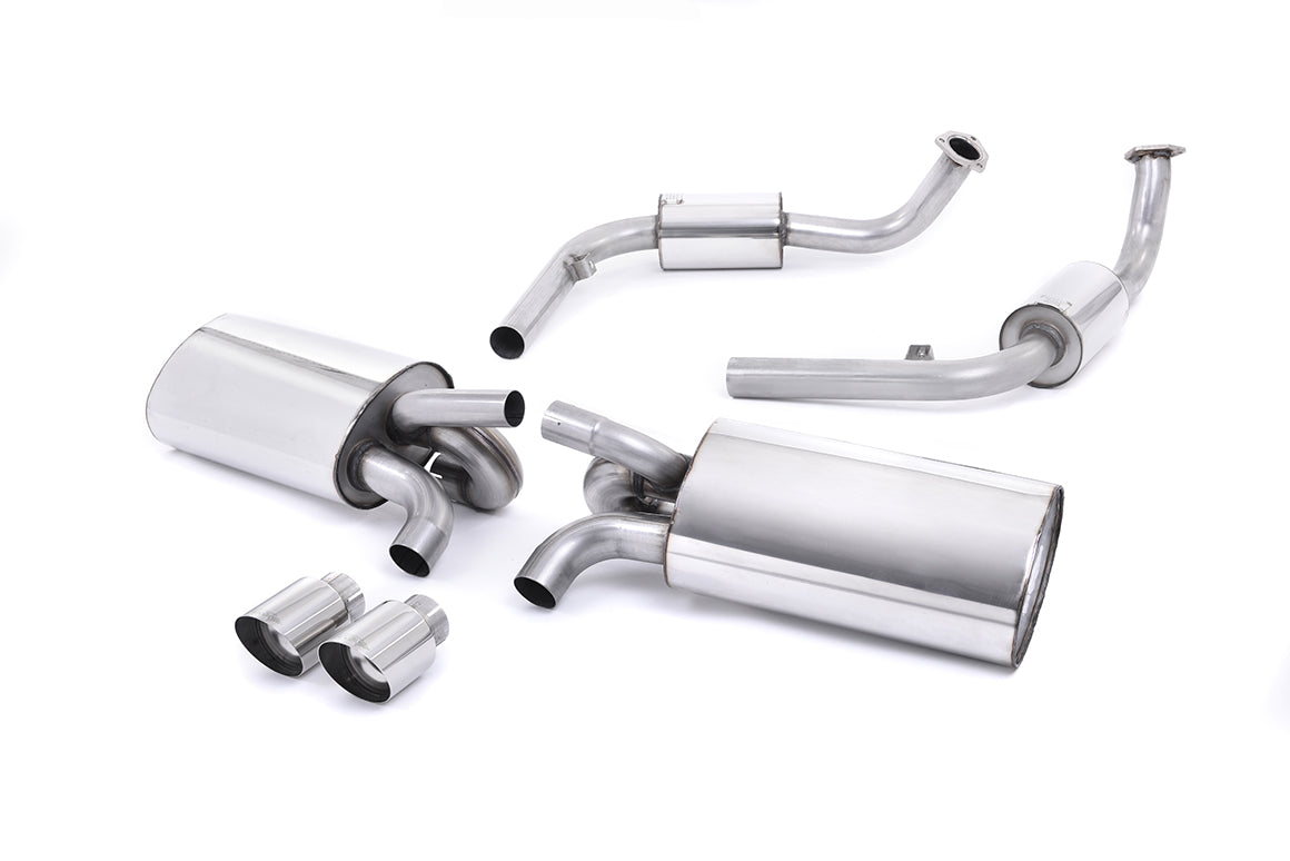 Porsche 987 S 3.4 Boxter/Cayman (Gen 2) - Resonated (Quieter) Cat-Back Exhaust System with Polished Trims