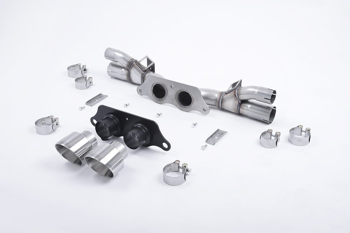 Porsche 991.1/991.2 GT3 & GT3 RS - Cat-Back Exhaust System with Polished GT-100 Trims