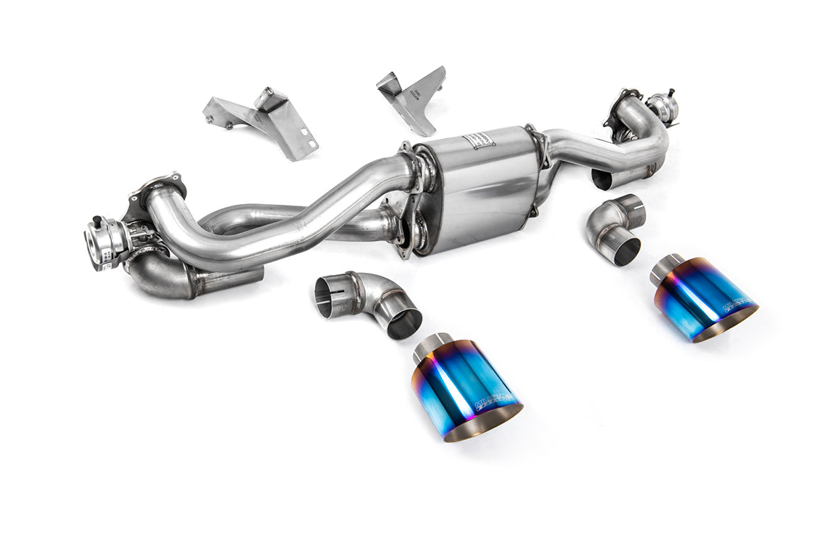 Porsche 718 GTS/GT4 4.0 Boxter/Cayman (GPF PDK Models) - Particulate Filter-Back with Burnt/Blue Titanium Trims