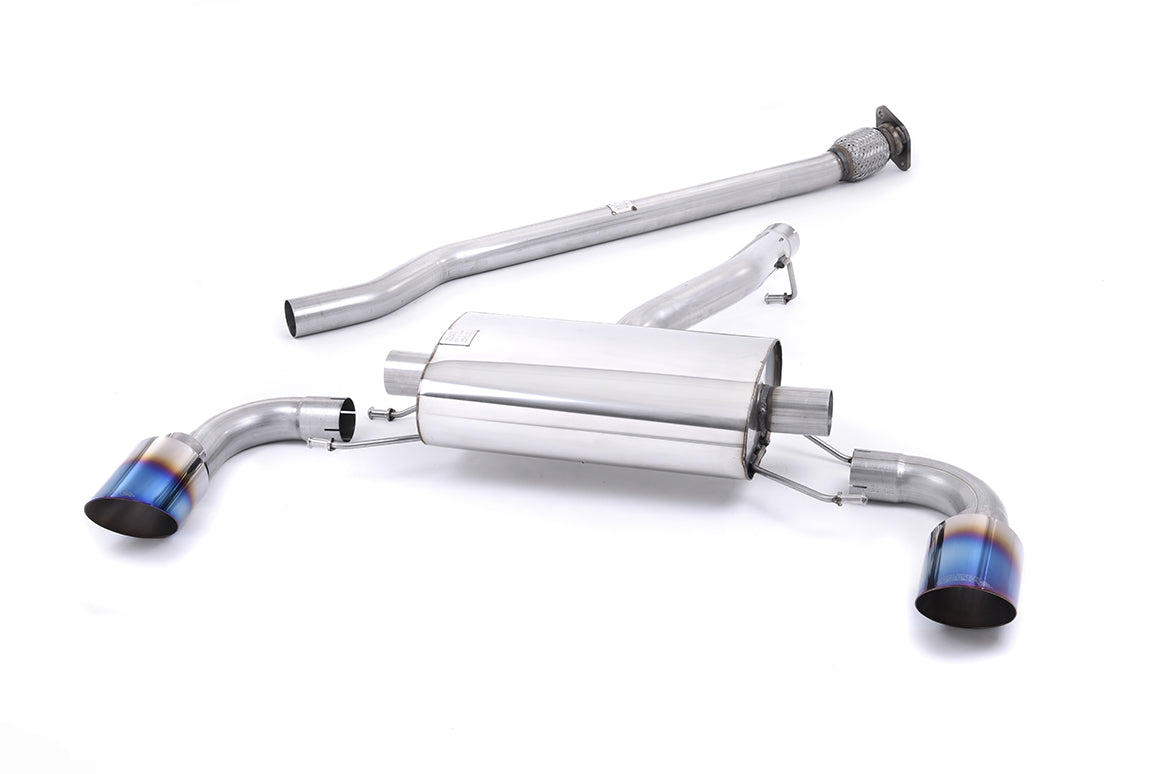 Toyota GT86/Subaru BRZ - Non-Resonated (Louder) Secondary Cat-Back Exhaust System with Burnt Titanium Trims