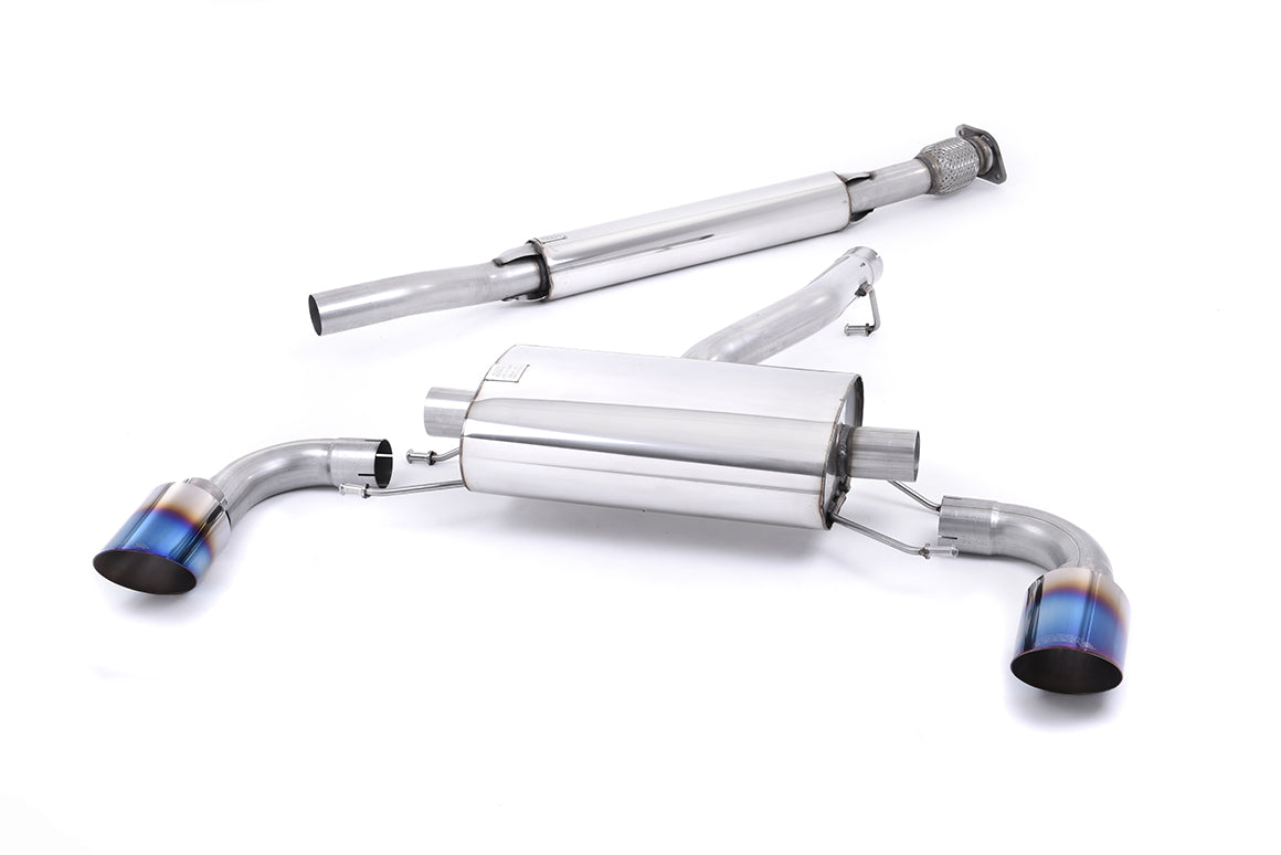 Toyota GT86/Subaru BRZ - Resonated (Quieter) Secondary Cat-Back Exhaust System with Burnt Titanium Trims