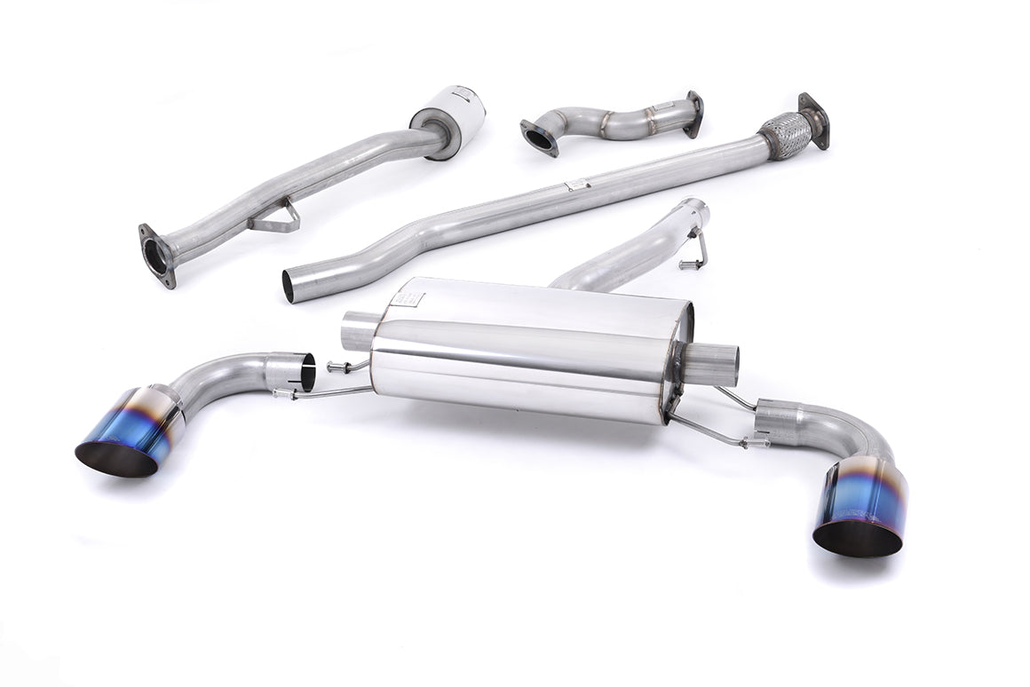 Toyota GT86/Subaru BRZ - Non-Resonated (Louder) Primary Cat-Back Exhaust System with Burnt Titanium Trims