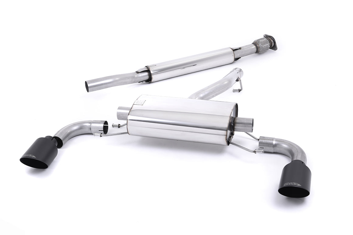 Toyota GT86/Subaru BRZ - Resonated (Quieter) Secondary Cat-Back Exhaust System with Ceramic Black Trims