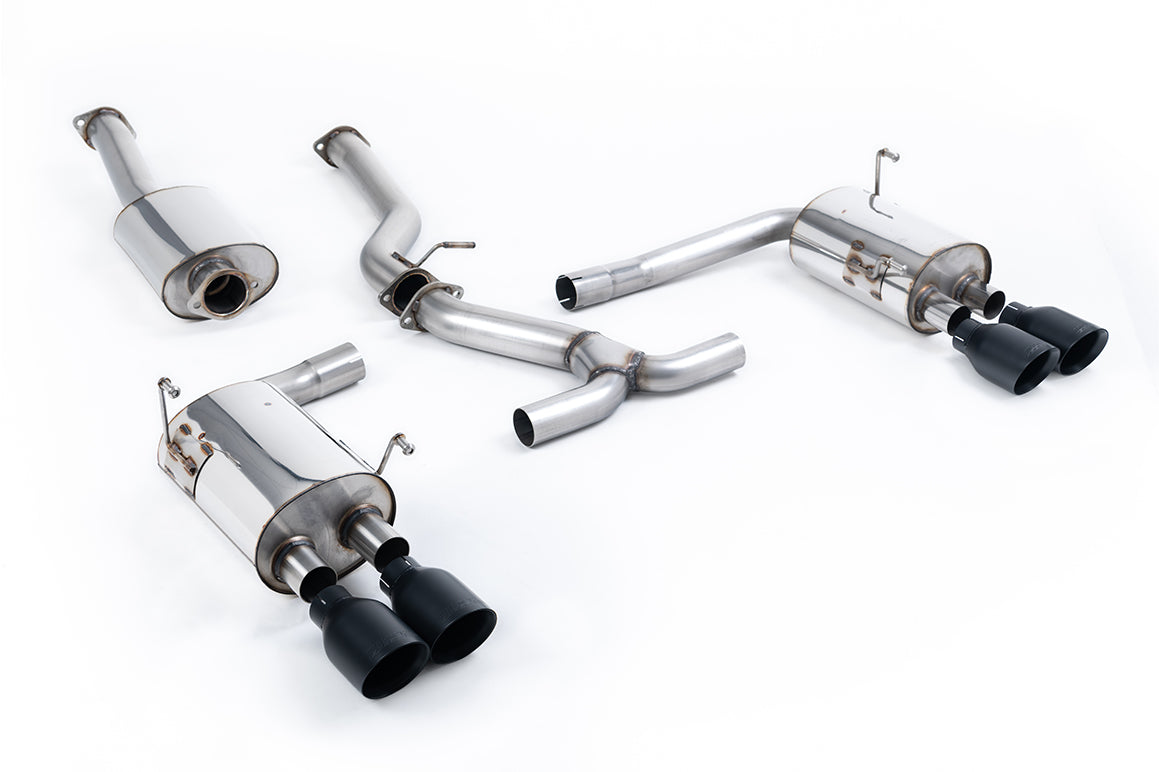 Subraru Impreza WRX & STi (2014 - 2021) - Resonated (Quieter) Cat-Back Exhaust System with Cerakote Black GT-100 Tips - EC Approved