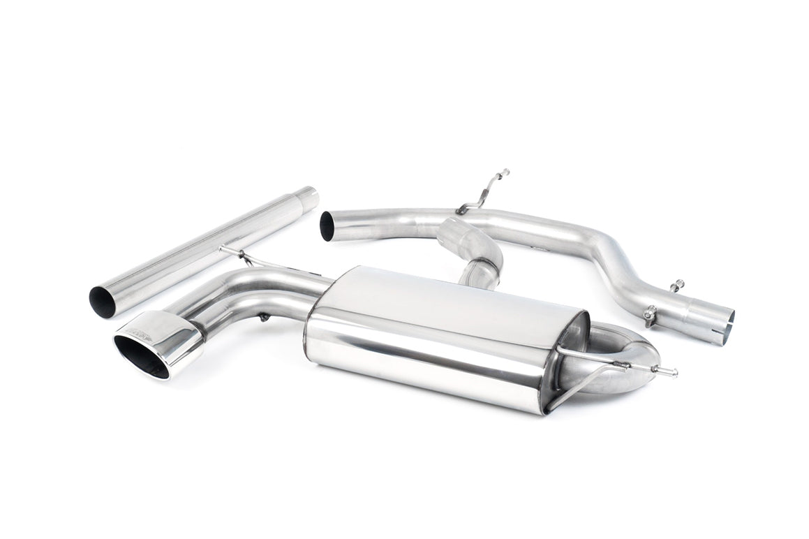 Seat Leon 2.0 TDI - Non-Resonated (Louder) Cat-Back Exhaust System with Oval Tips (Non Detachable)