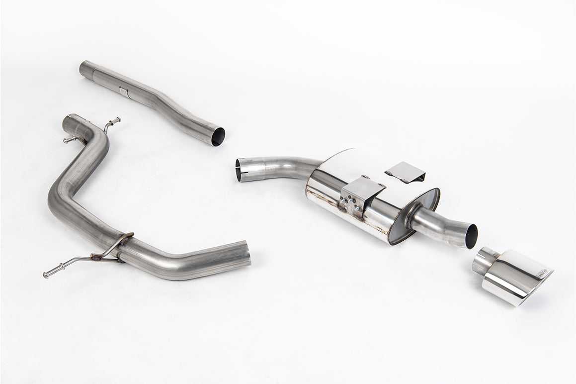Seat Leon FR 2.0 TDI - Non-Resonated (Louder) Cat-Back Exhaust System with Single Polished Oval Tip (Cupra K1 Style)