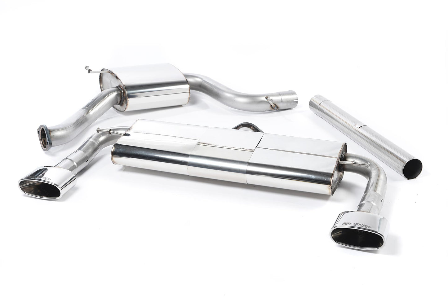 Seat Leon Cupra 280/290 (Non GPF Models) - Resonated (Quieter) Cat-Back Exhaust System with Front Silencer Delete & Polished Oval Tips
