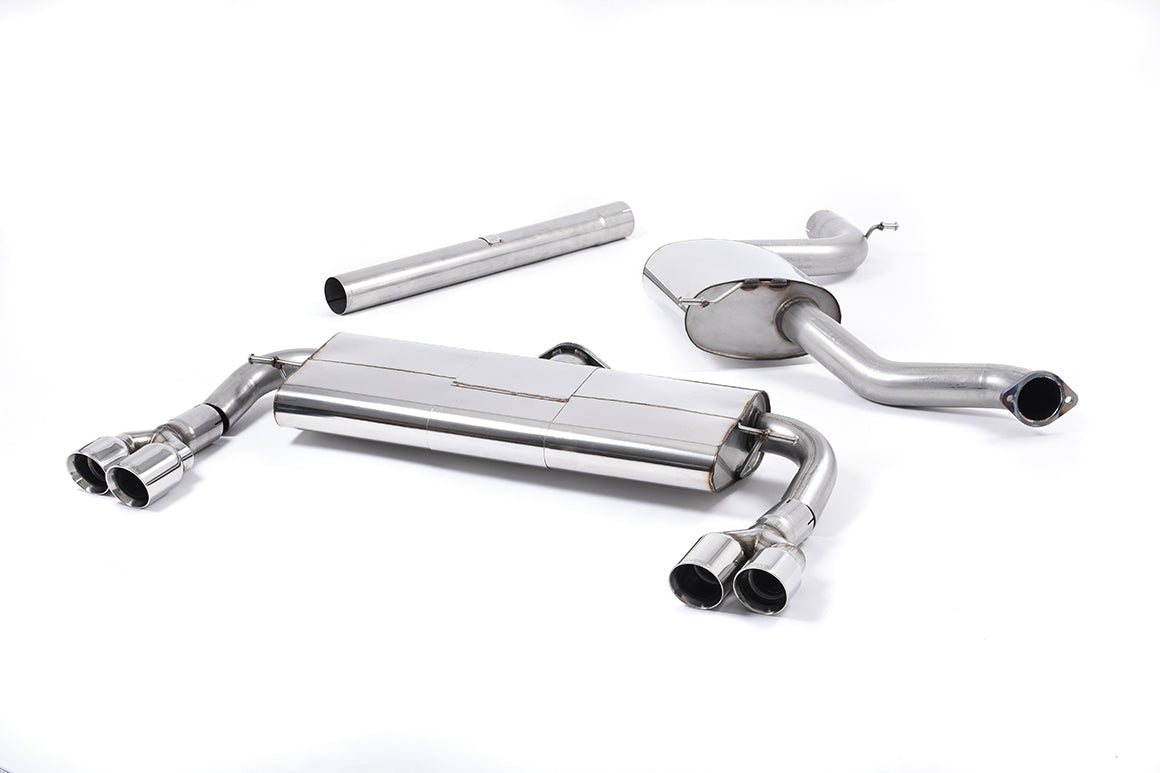Seat Leon Cupra 280/290 (Non GPF Models) - Resonated (Quieter) Cat-Back Exhaust System with Front Silencer Delete & Quad Polished Round Tips