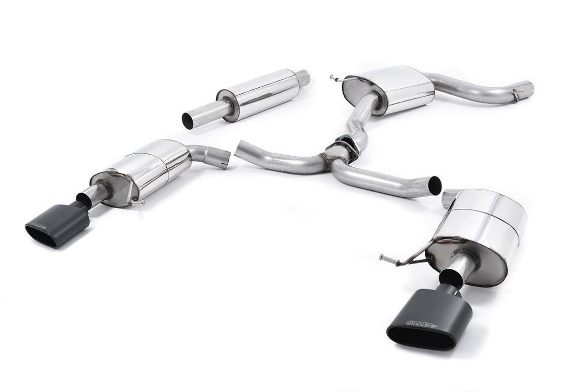Seat Leon ST Cupra 280/290 2.0 TSI (Non GPF Models) - Resonated (Quieter) Cat-Back Exhaust System with Cerakote Black Oval Tips