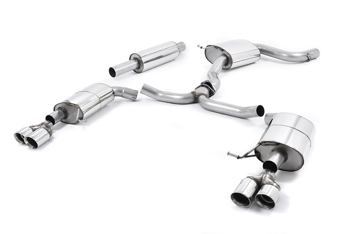 Seat Leon ST Cupra 280/290 2.0 TSI (Non GPF Models) - Resonated (Quieter) Cat-Back Exhaust System with Quad Round Polished Tips