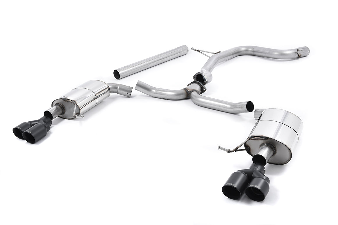 Seat Leon ST Cupra 280/290 2.0 TSI (Non GPF Models) - Non-Resonated (Louder) Cat-Back Exhaust System with Quad Round Cerakote Black Tips