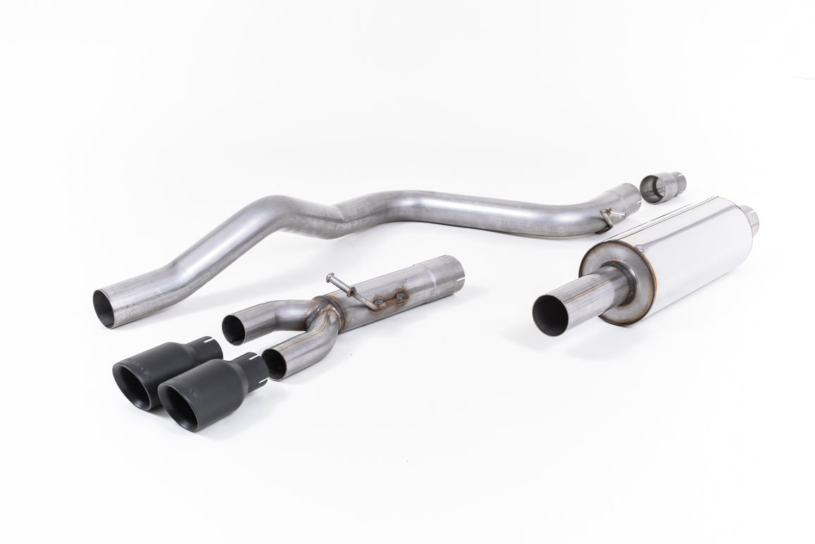 Seat Leon FR 2.0 TDI 150 - Resonated (Quieter) Cat-Back Exhaust System with Cerakote Black Tips