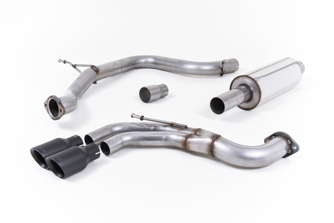 Seat Leon FR 2.0 TDI 184ps SC - Resonated (Quieter) Cat-Back Exhaust System with Cerakote Black Tips