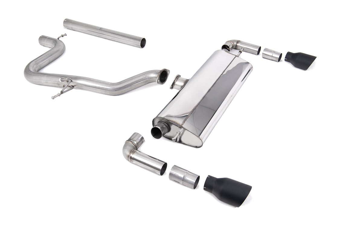 Seat Leon Cupra R 310ps - Non-Resonated (Louder) Cat-Back Exhaust System with GT-100 Cerakote Black Trims