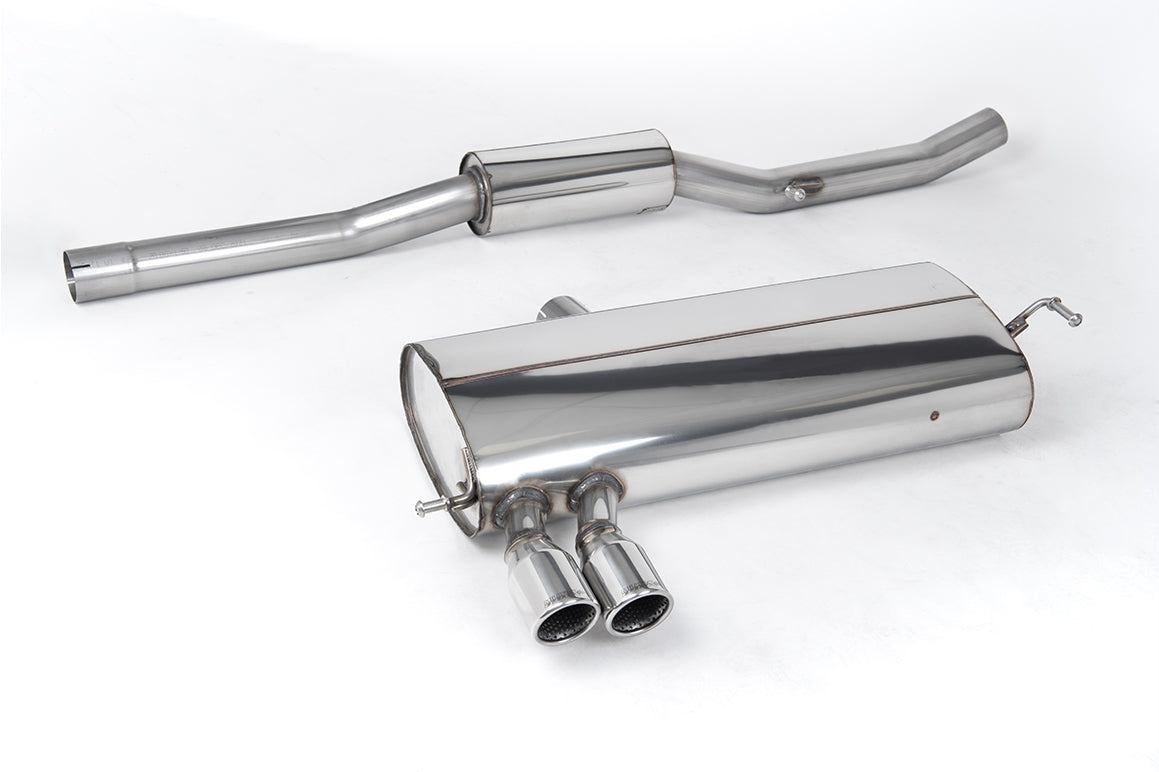 VW Golf MK4 4-Motion V6 - Resonated (Quieter) Cat-Back Exhaust System with Twin Polished Trims