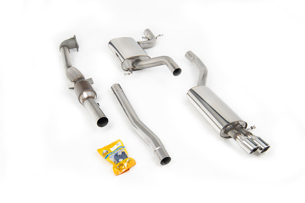 Resonated (Quieter) Turbo-Back Exhaust System with Hi-Flow Sports Catalyst & Twin JET Trims