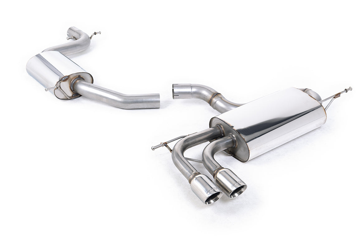 VW Scirocco GT 2.0 TSI 200ps - Resonated (Quieter) Cat-Back Exhaust System with Twin GT80 Trims