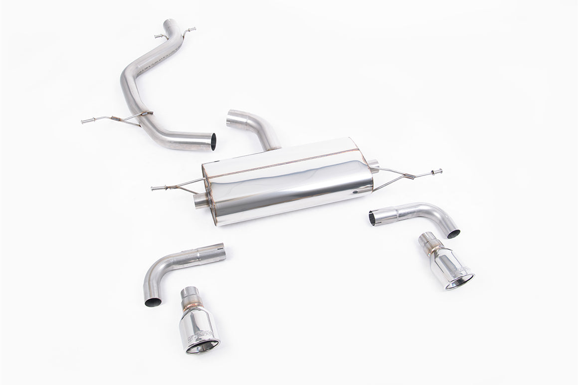 VW Golf GTi Mk6 - Non-Resonated (Louder) Cat-Back Exhaust System with Dual Polished Trims