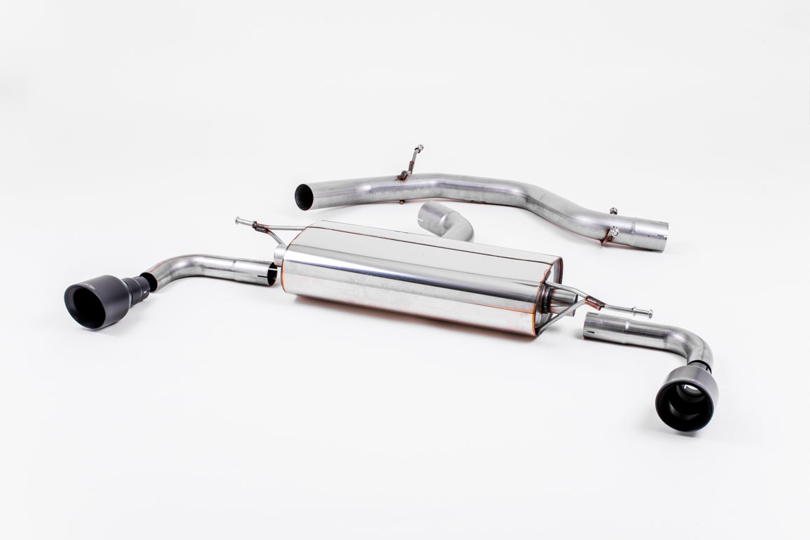 VW Golf GTi Mk6 - Non-Resonated (Louder) Cat-Back Exhaust System with Black GT100 Trims