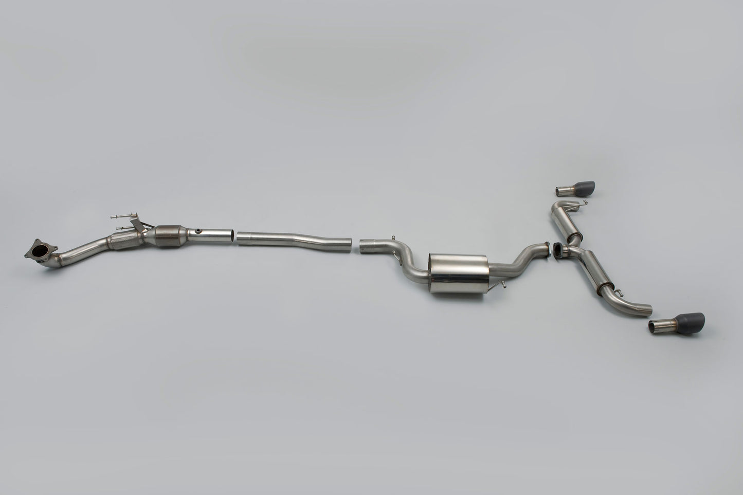 VW Golf GTi Mk6 - Non-Resonated (Louder) Turbo-Back Exhaust System with Hi-Flow Sports Catalyst & Matt-Black Trims