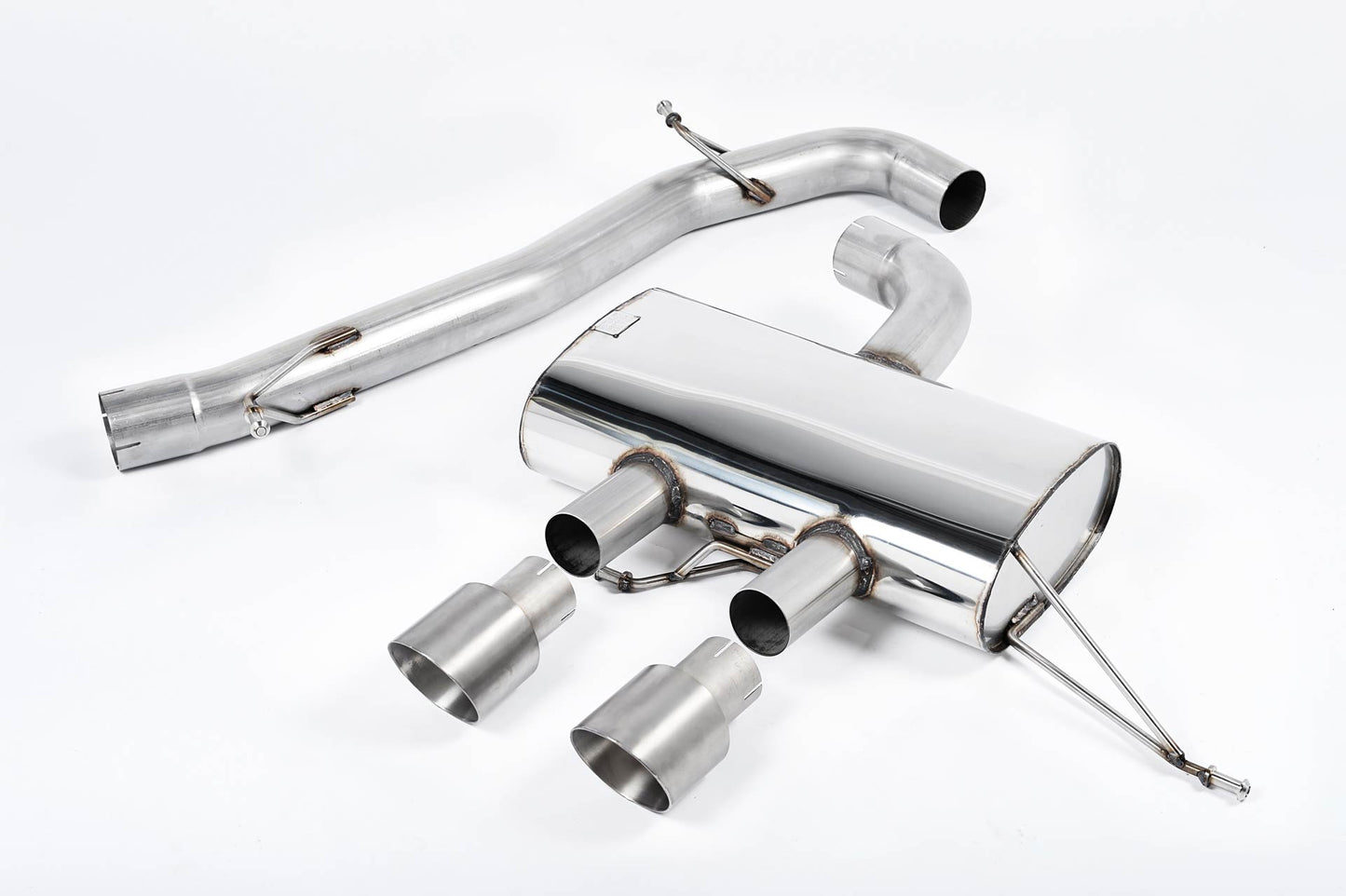 VW Golf R Mk6 - Non-Resonated (Louder) Cat-Back Race Exhaust System with Titanium Tips