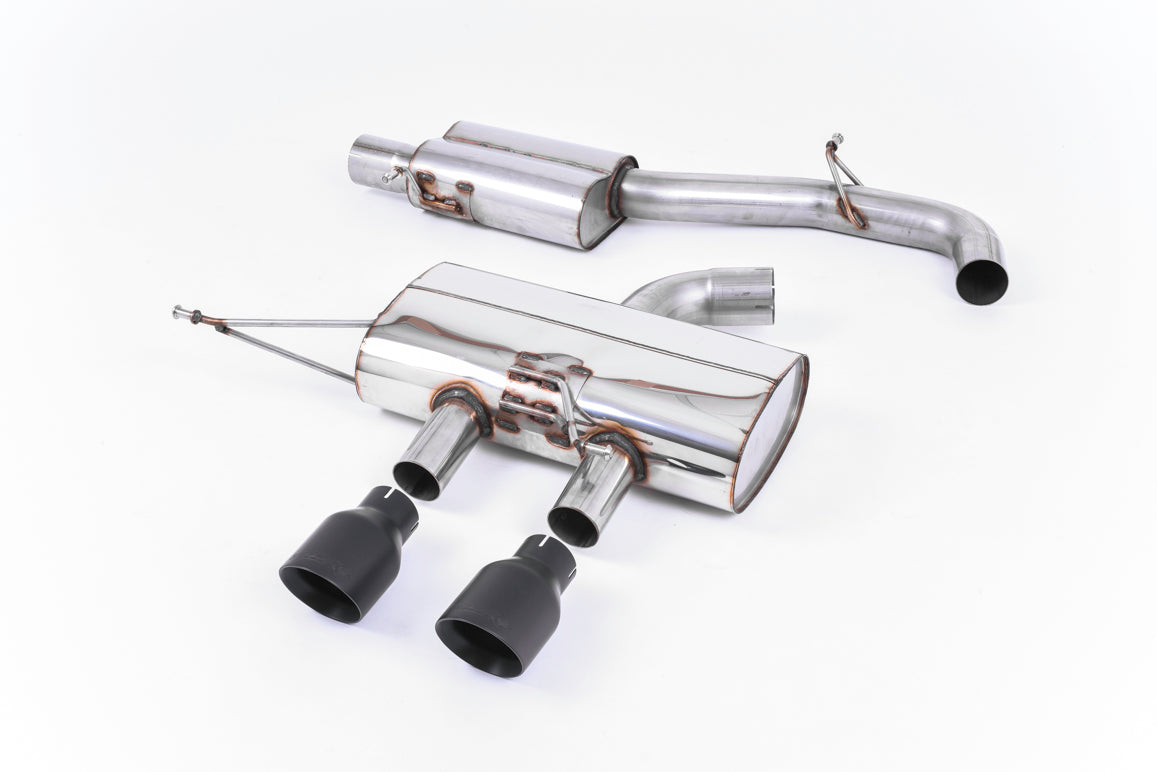 VW Golf R Mk6 - Resonated (Quieter) Cat-Back Race Exhaust System with Cerakote Black Tips