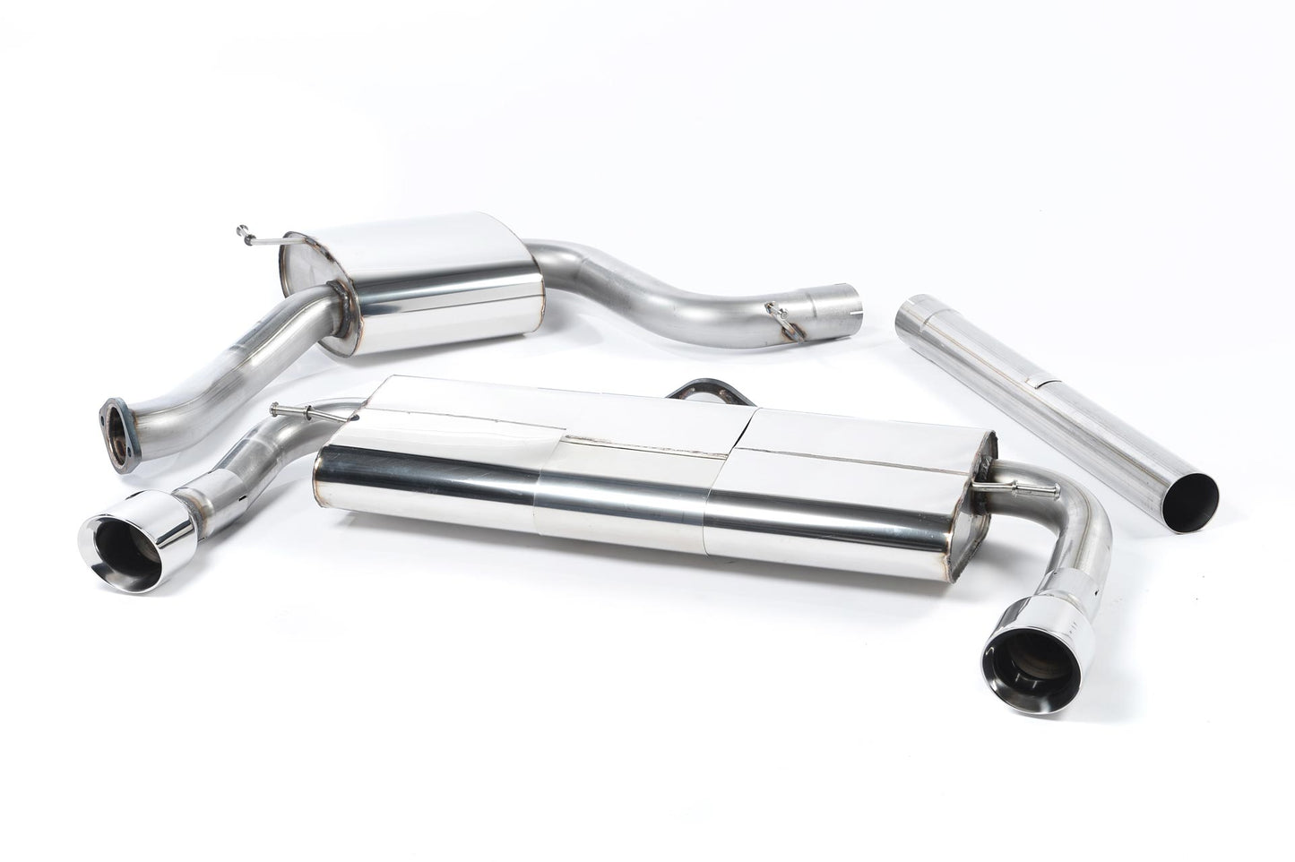 VW Golf GTI Mk7 Resonated (Quieter) Cat-Back Exhaust System with Polished Tips
