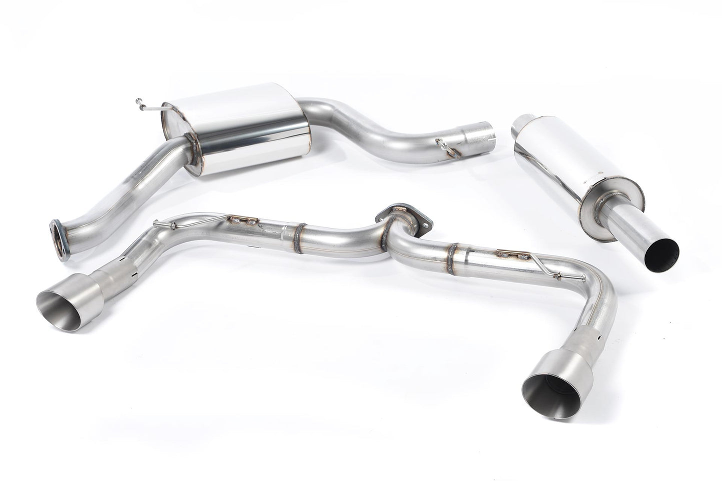 VW Golf GTI Mk7 Non-Resonated (Louder) Cat-Back Exhaust System with Titanium Tips
