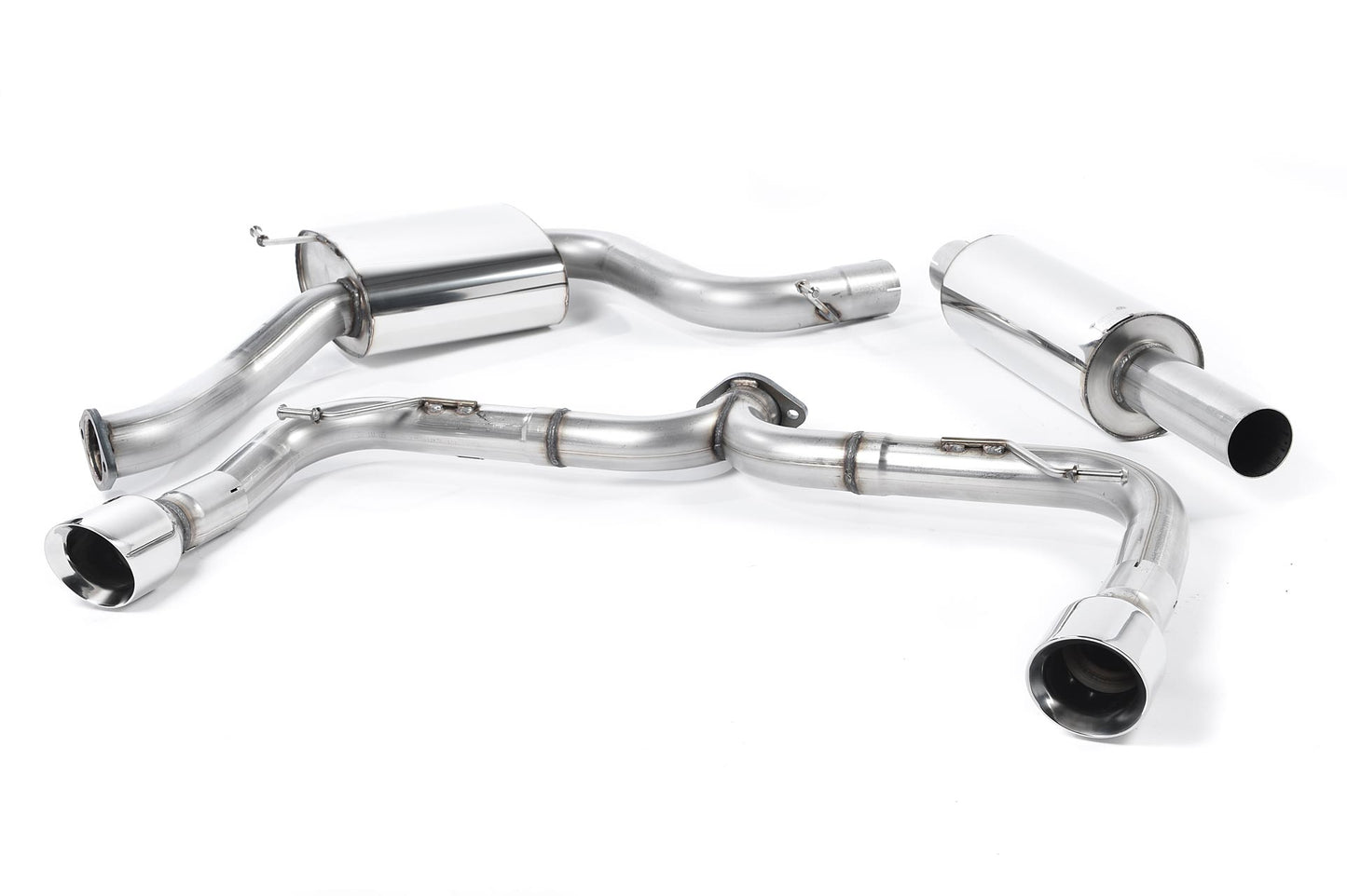 VW Golf GTI Mk7 Non-Resonated (Louder) Cat-Back Exhaust System with Polished Tips