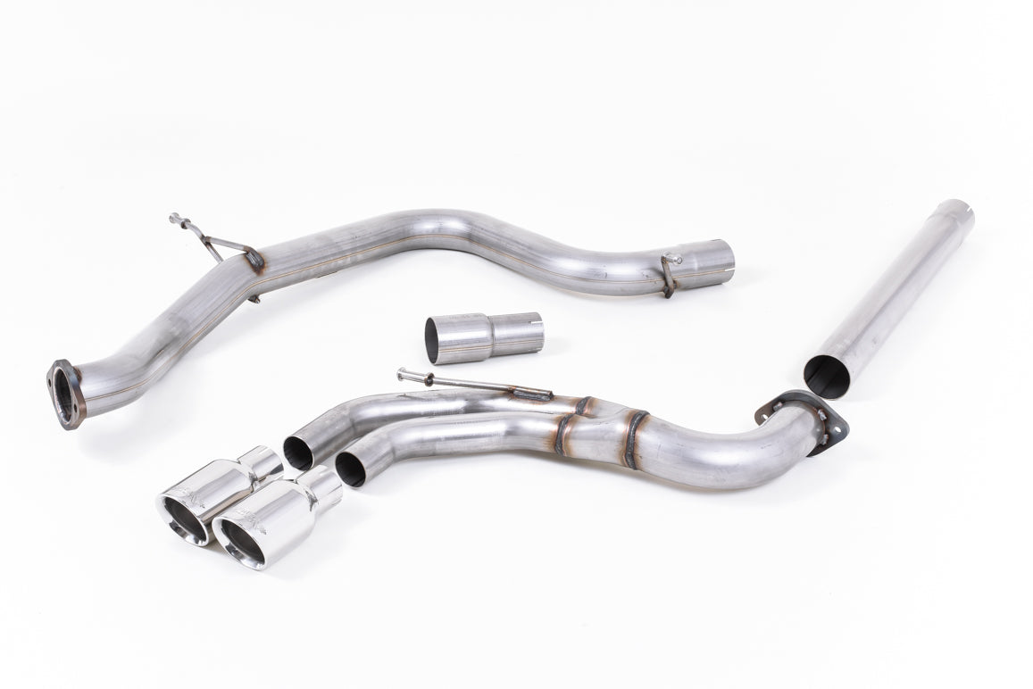 VW Golf GTD Mk7 - Non-Resonated (Louder) Cat-Back Exhaust System with Polished Tips