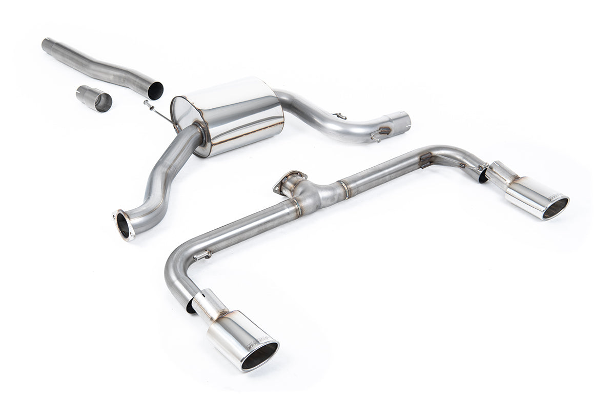 VW Scirocco GT 2.0 TSI 200ps - Non-Resonated (Louder) Cat-Back Exhaust System with Polished Oval Tips (For Scirocco R Valance)