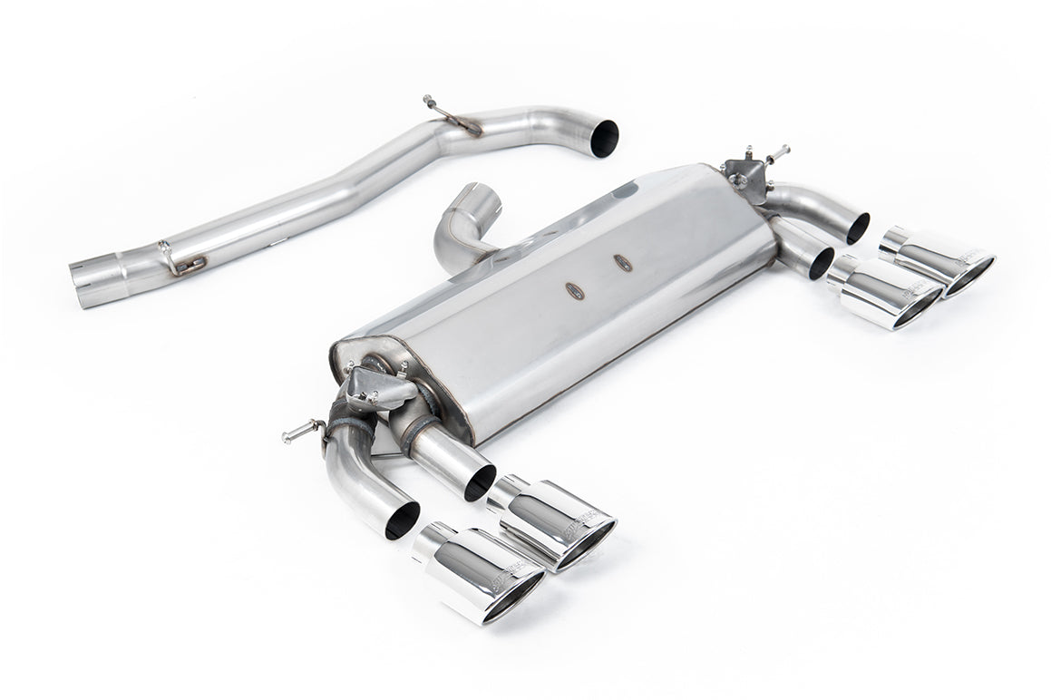 VW Golf R MK7 2.0 TSI (76.2mm systems) - Non-Resonated (Louder) Cat-Back Exhaust System with Polished Oval Tips